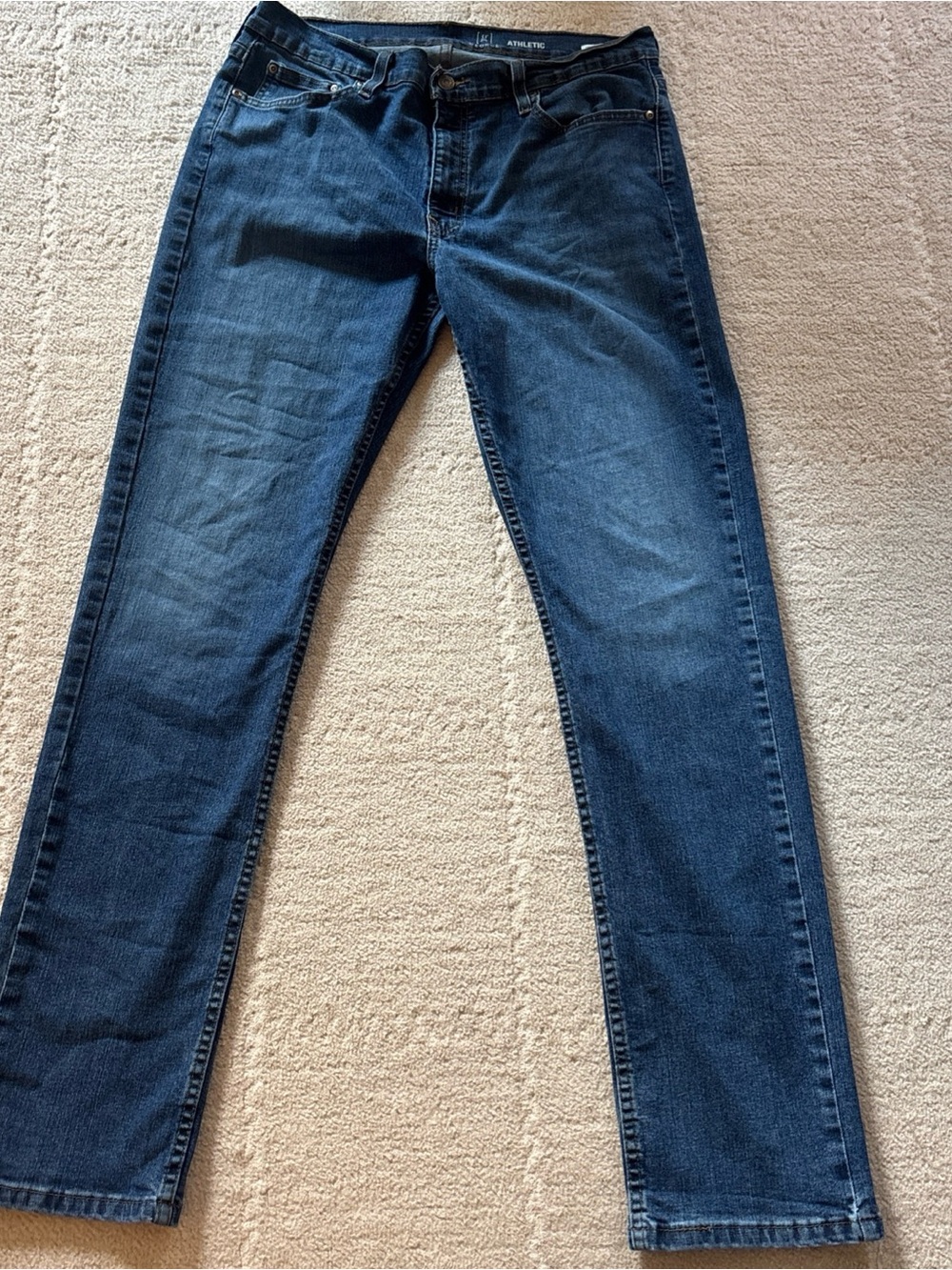 George Men's Straight Jeans in Dark Blue Denim
